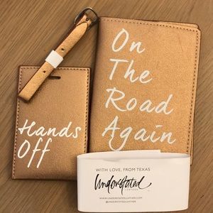 Understated Leather passport cover & luggage tag